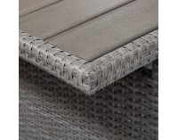 Záhradný nábytok z umelého ratanu Brillante - svetlosivá / sivá