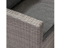 Záhradný nábytok z umelého ratanu Brillante - svetlosivá / sivá