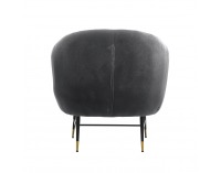 Kreslo Britney - sivá / čierna / zlatá