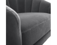 Kreslo Britney - sivá / čierna / zlatá