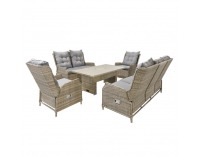 Záhradný set Bronte - hnedosivá / sivá