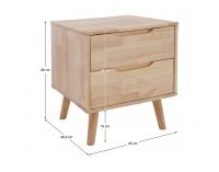 Nočný stolík Bruni - prírodná 