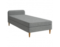 Čalúnená jednolôžková posteľ s matracom Bruny 110 - sivá