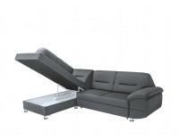 Rohová sedačka s rozkladom a úložným priestorom Alanis II L - sivá
