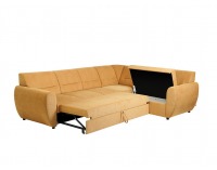 Rohová sedačka s rozkladom a úložným priestorom Algarve P - žltá