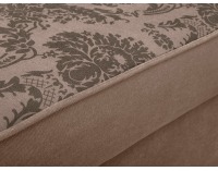 Rohová sedačka s rozkladom a úložným priestorom Amberg L - béžová / vzor / drevo (TX061)