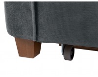 Rohová sedačka s rozkladom a úložným priestorom Amberg P - tmavosivá / vzor / drevo (TX061)