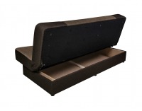 Pohovka s rozkladom a úložným priestorom Ania - hnedá / tmavohnedá