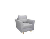 Kreslo Aradena - svetlosivá / drevo (TX002)