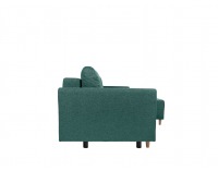 Rohová sedačka s rozkladom Aradena Lux L/P - zelená / drevo (TX002)