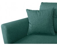 Rohová sedačka s rozkladom Aradena Lux L/P - zelená / drevo (TX002)