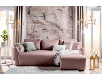 Rohová sedačka s rozkladom Arbon Lux L/P - ružová