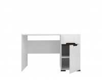 PC stôl Azteca BIU1D1S/8/12 - biela / biely lesk / wenge magia