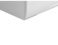 Nočný stolík Azteca KOM2S/4/5 - biela / biely lesk / wenge magia