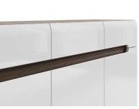 Komoda Azteca KOM3D3S/8/15 - dub san remo / biely lesk / wenge magia