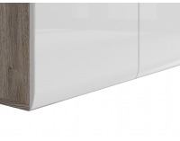 Komoda Azteca KOM3D3S/8/15 - dub san remo / biely lesk / wenge magia