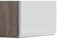 Vitrína s osvetlením Azteca REG1W1D/19/6 - dub san remo / biely lesk / wenge magia