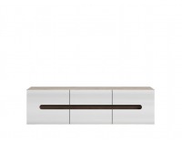 TV stolík Azteca RTV2D2S/4/15 - dub san remo / biely lesk / wenge magia