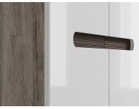 Šatníková skriňa Azteca SZF2D/19/11 - dub san remo / biely lesk / wenge magia