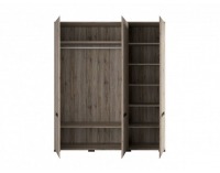 Šatníková skriňa Azteca SZF3D/21/18 - dub san remo / wenge magia