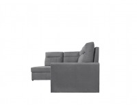 Rohová sedačka s rozkladom a úložným priestorom Barlo L - sivá