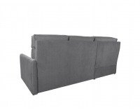 Rohová sedačka s rozkladom a úložným priestorom Barlo L - sivá