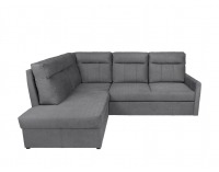 Rohová sedačka s rozkladom a úložným priestorom Barlo L - sivá