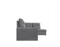 Rohová sedačka s rozkladom a úložným priestorom Barlo P - sivá