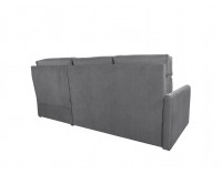 Rohová sedačka s rozkladom a úložným priestorom Barlo P - sivá