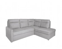 Rohová sedačka s rozkladom a úložným priestorom Barlo P - svetlosivá