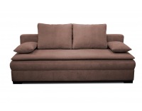 Pohovka s rozkladom a úložným priestorom Book - hnedá / čierna