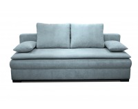 Pohovka s rozkladom a úložným priestorom Book - svetlomodrá / čierna