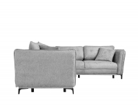 Rohová sedačka s rozkladom a úložným priestorom Borden Lux L - sivá
