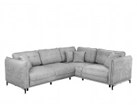 Rohová sedačka s rozkladom a úložným priestorom Borden Lux P - sivá
