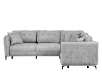 Rohová sedačka s rozkladom a úložným priestorom Borden Lux P - sivá