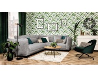 Rohová sedačka s rozkladom a úložným priestorom Borden Lux P - sivá