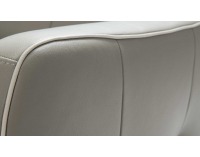 Kožená rohová sedačka s rozkladom Camomilla P - sivá / čierna