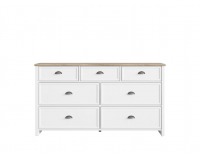 Komoda Cannet KOM7S - biela / dub canyon monument / biela matná