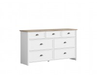 Komoda Cannet KOM7S - biela / dub canyon monument / biela matná