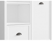 Regál Cannet REG1D1S - biela / dub canyon monument / biela matná