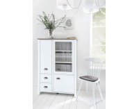 Vitrína Cannet REG2D1W2S - biela / dub canyon monument / biela matná