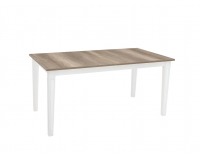 Rozkladací jedálenský stôl Cannet - biela / dub canyon monument
