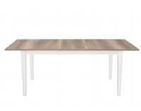 Rozkladací jedálenský stôl Cannet - biela / dub canyon monument