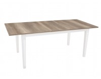 Rozkladací jedálenský stôl Cannet - biela / dub canyon monument