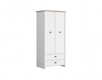 Šatníková skriňa Cannet SZF2D2S - biela / dub canyon monument / biela matná