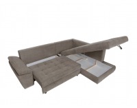 Rohová sedačka s rozkladom Carl II Lux P - hnedá