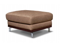 Taburetka Carmen - hnedá / drevo (DR2219) / chróm