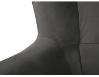 Kreslo (ušiak) Casey - tmavosivá / drevo (TX023)