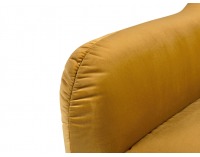 Kreslo (ušiak) Casey - žltá / drevo (TX061)