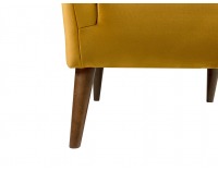 Kreslo (ušiak) Casey - žltá / drevo (TX061)